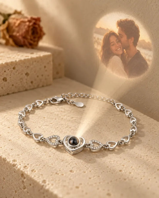 Armband med Bild Inuti - projicerar det dolda fotot på väggen