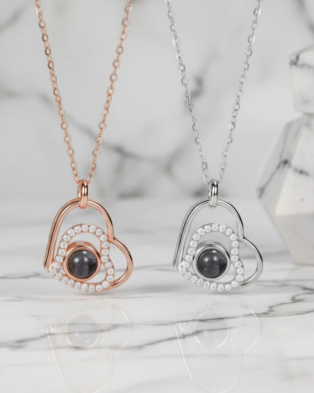 Halsband med Bild Inuti – Rostfritt Stål som Tål Vatten, Present till Henne eller Honom