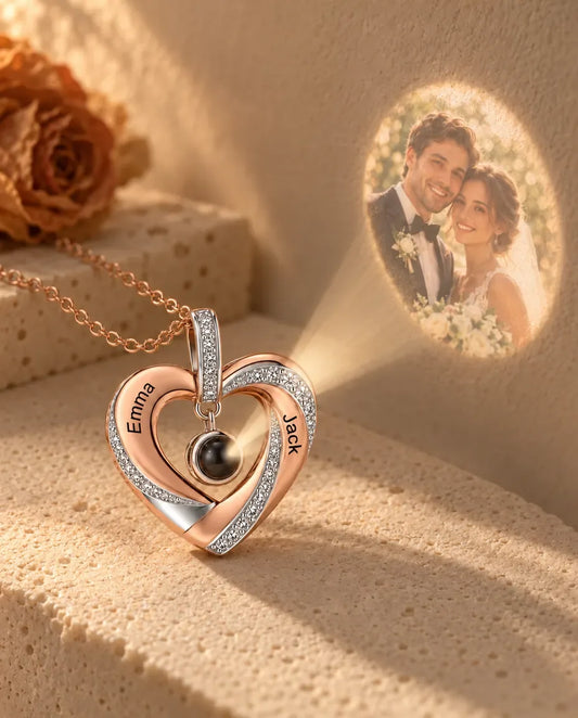 Halsband med Bild Inuti - projicerar det dolda fotot på väggen