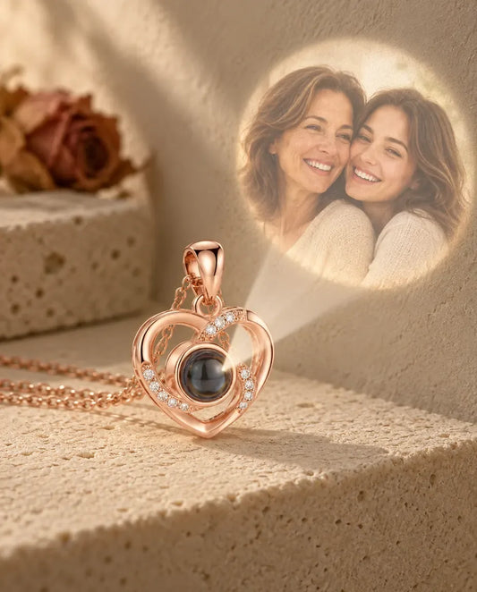 Halsband med Bild Inuti - projicerar det dolda fotot på väggen