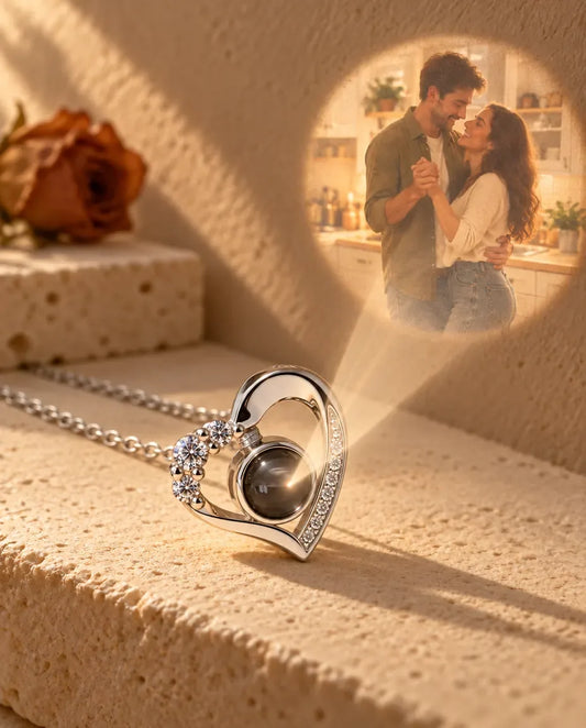 Halsband med Bild Inuti - projicerar det dolda fotot på väggen
