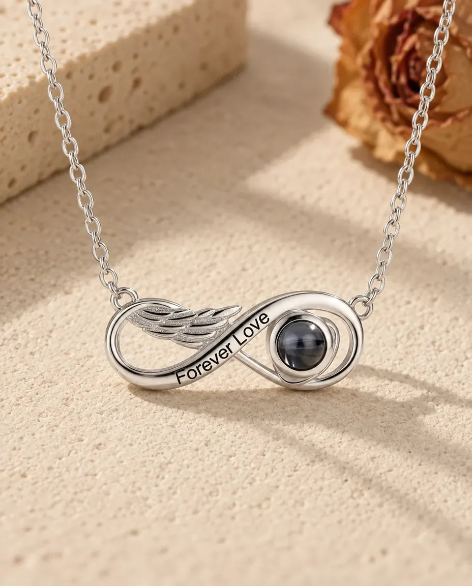 Halsband med Bild Inuti - framifrån i silver