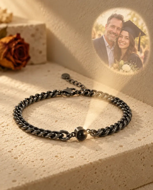 Armband Herr med Bild Inuti - projicerar det dolda fotot på väggen