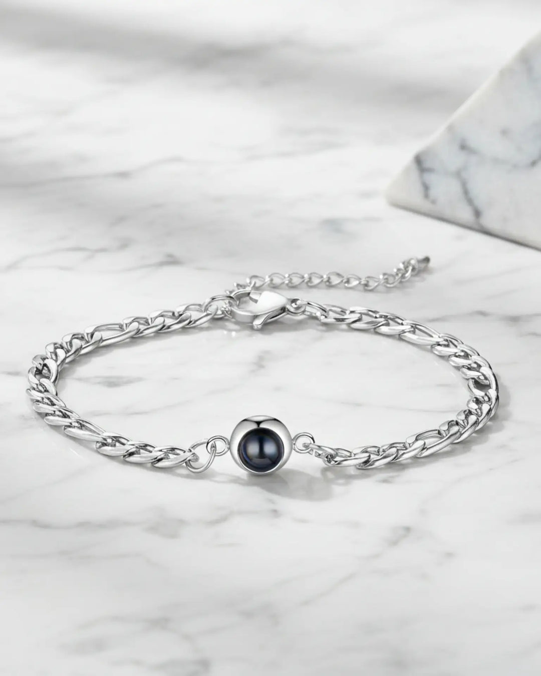 Armband Herr med Bild Inuti – Robust Pansarkedja, Diskret Minne
