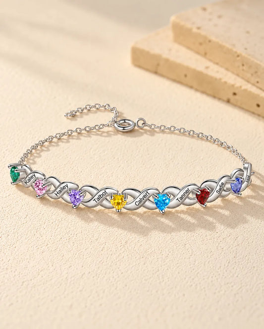 Flätat Armband med Oändlighetssymbol - framifrån