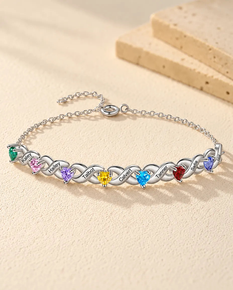 Flätat Armband med Oändlighetssymbol - framifrån