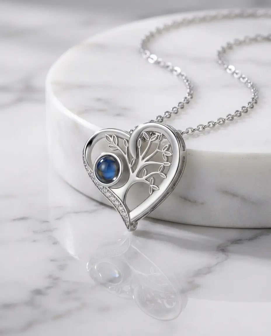 Halsband med Bild Inuti – Livets Träd, Present till Mamma