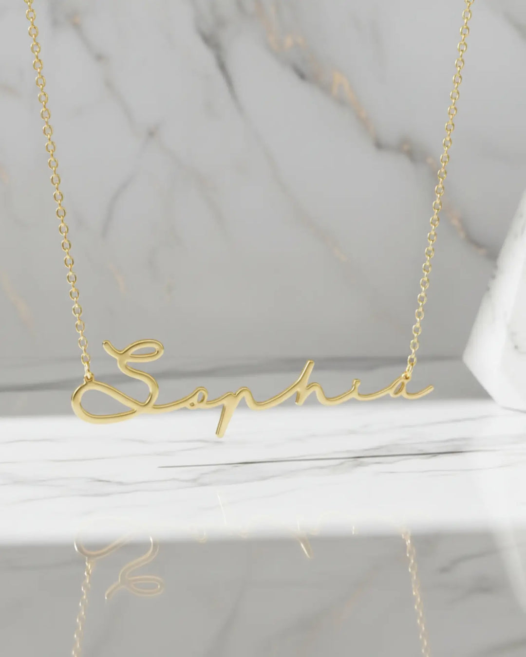 Namnhalsband i Kursiv Skrivstil – 925 Sterling Silver, Present till Henne eller Mamma