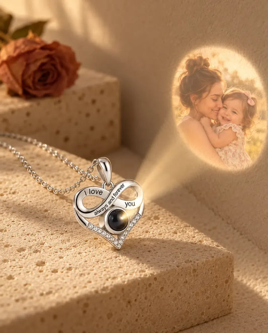 Halsband med Bild Inuti - projicerar det dolda fotot på väggen